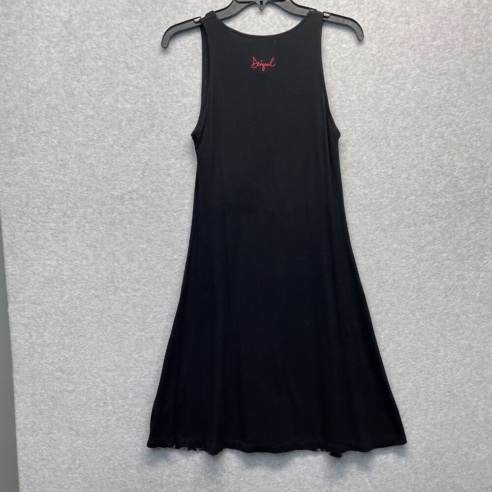 Desigual Valery Dress Womens XS Black Embellished Sleeveless A-Line Art to Wear - Picture 5 of 13